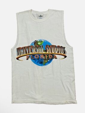 Vintage Universal Studios Florida Tank Top Men’s Medium White 90s